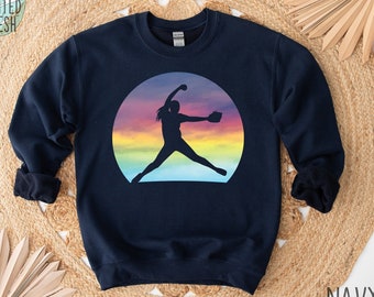 Softball Pitcher Sweatshirt for Women, Girls Softball Sweatshirt, Softball Sweater, Softball Hoodie, Gift for Softball Lover Sweatshirt