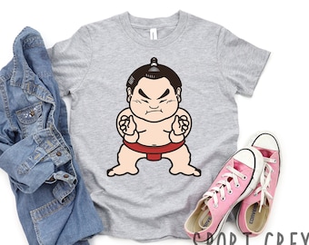 かわいい相撲Tシャツ | 子供用相撲シャツ | 相撲シャツ | 相撲ギフト | 日本の相撲スポーツ | かわいい子供用シャツ
