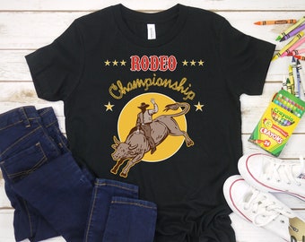 Rodeo Championship Shirt | Kids Rodeo Shirt | Kids Cowboy Shirt | Rodeo T-Shirt | Bull Riding Shirt | Cowboy Shirt for Kids