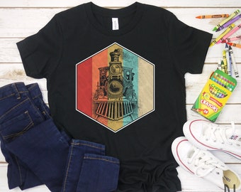 Train Shirt For Boys | Kids Train T-Shirt | Vintage Train Shirt | Retro Train Shirt | Steam Engine Shirt | Locomotive Shirt | Train Gift