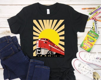 Train Shirt | Train Shirt For Boys | Kids Train T-Shirt | Vintage Train Shirt | Retro Train Shirt | Diesel Engine Shirt | Locomotive T-Shirt