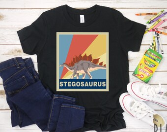 Stegosaurus Dinosaur Shirt for Kids | Retro  Dinosaur T-Shirt | Jurassic Shirt | Dinosaur Gift for Kids | Cute Dinosaur Shirt for Boys