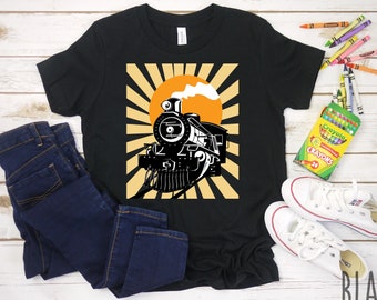 Train Shirt | Train Shirt For Boys | Kids Train T-Shirt | Vintage Train Shirt | Retro Train Shirt | Steam Engine T-Shirt | Locomotive Shirt
