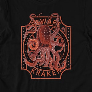 Kraken Shirt | Octopus Shirt | Deep Sea Diving | Giant Squid Shirt | Diving Shirt | Sea Monster T-Shirt | Beware of Kraken | Diving Gift