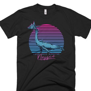 Loch Ness Monster Shirt | Retro 80s Shirt  | Neon Shirt | Mythology Shirt | Nessie Shirt | 80s Shirt | 80s Clothing | Retrowave Shirt