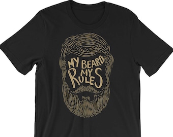 Beard Camiseta / Mi Barba Mis Reglas / Funny Beard Camiseta / Hipster Beard Camisa / Hipster Camiseta / Beard Regalo / Regalo para Hombres / Beard Tee