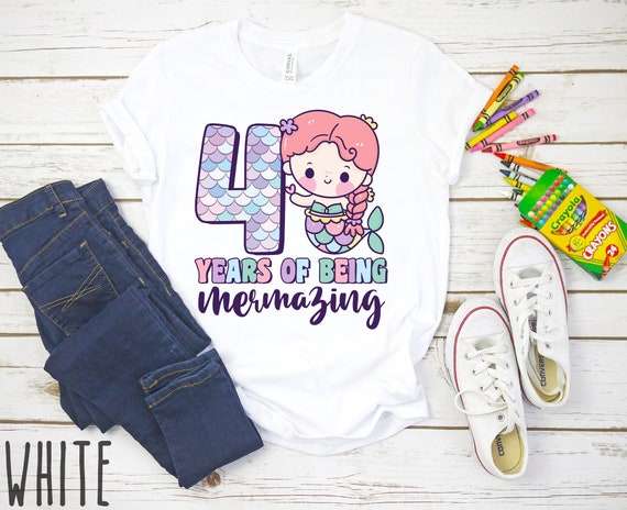 4th Birthday Shirt Mermaid Girl Party Cute This Mermaid Is 4 4th Birthday Shirt Mermaid Girl Party Cute This Mermaid Is 4