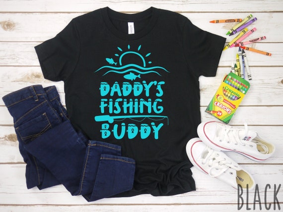 Daddy's Fishing Buddy Shirt Funny Cute Fishing Shirt for Kids Child Fishing  Gift Kids Fishing Gift Young Fisherman Shirt 