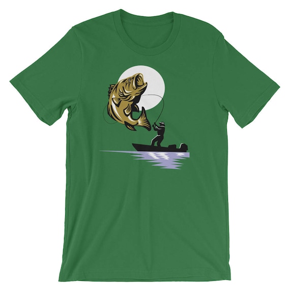 Bass Fishing Shirt | Large Mouth Bass Shirt | Fishing Gift | Fisherman Shirt | Retro Fishing T-Shirt | Bass Fisherman Shirt