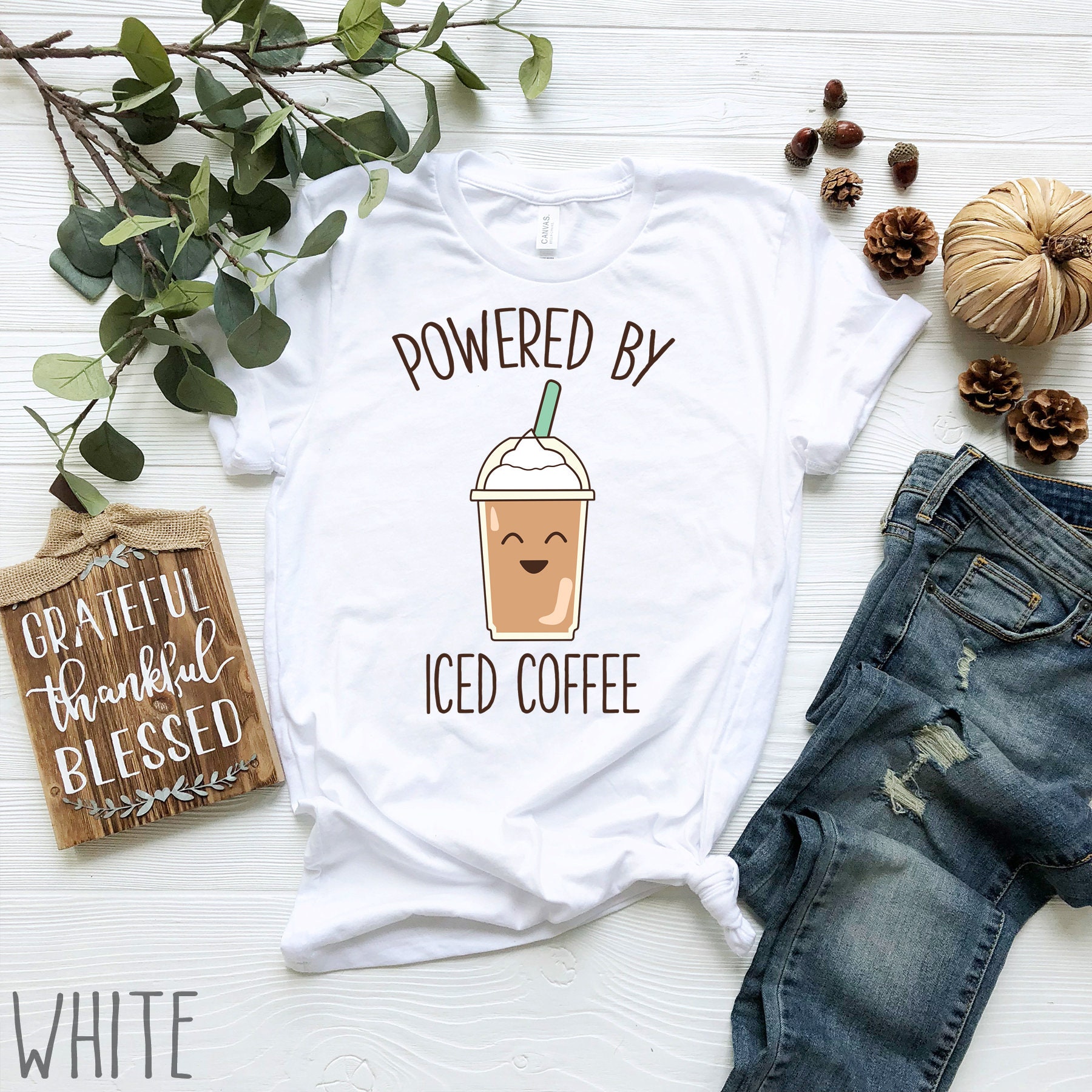 Cute Funny Coffee Gift Powered By Iced Coffee' Mug
