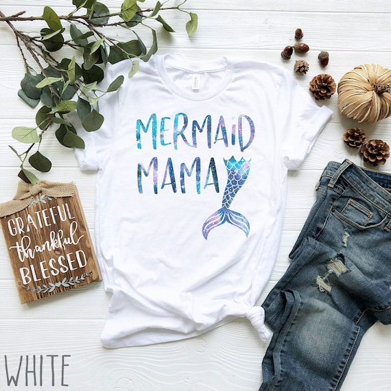 Mermaid Mama Mom Mermaid Birthday Party Shirt Mermaid Mama Mom Mermaid Birthday Party Shirt