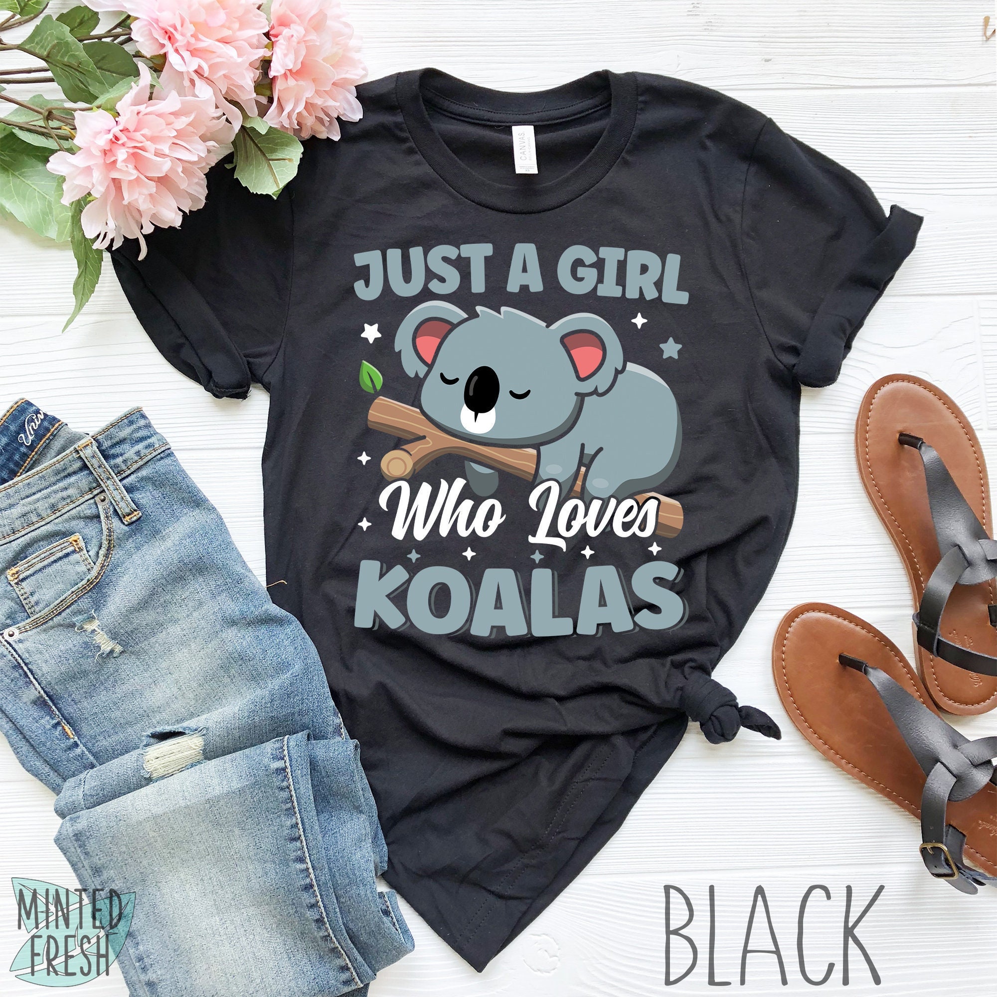 Just A Girl Who Loves Koalas Koala Bear T-Shirt Just A Girl Who Loves Koalas Koala Bear T-Shirt