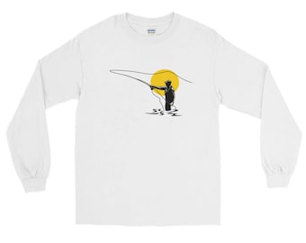 Fly Fishing Long Sleeve T-Shirt - Fisherman Long Sleeve T-Shirt
