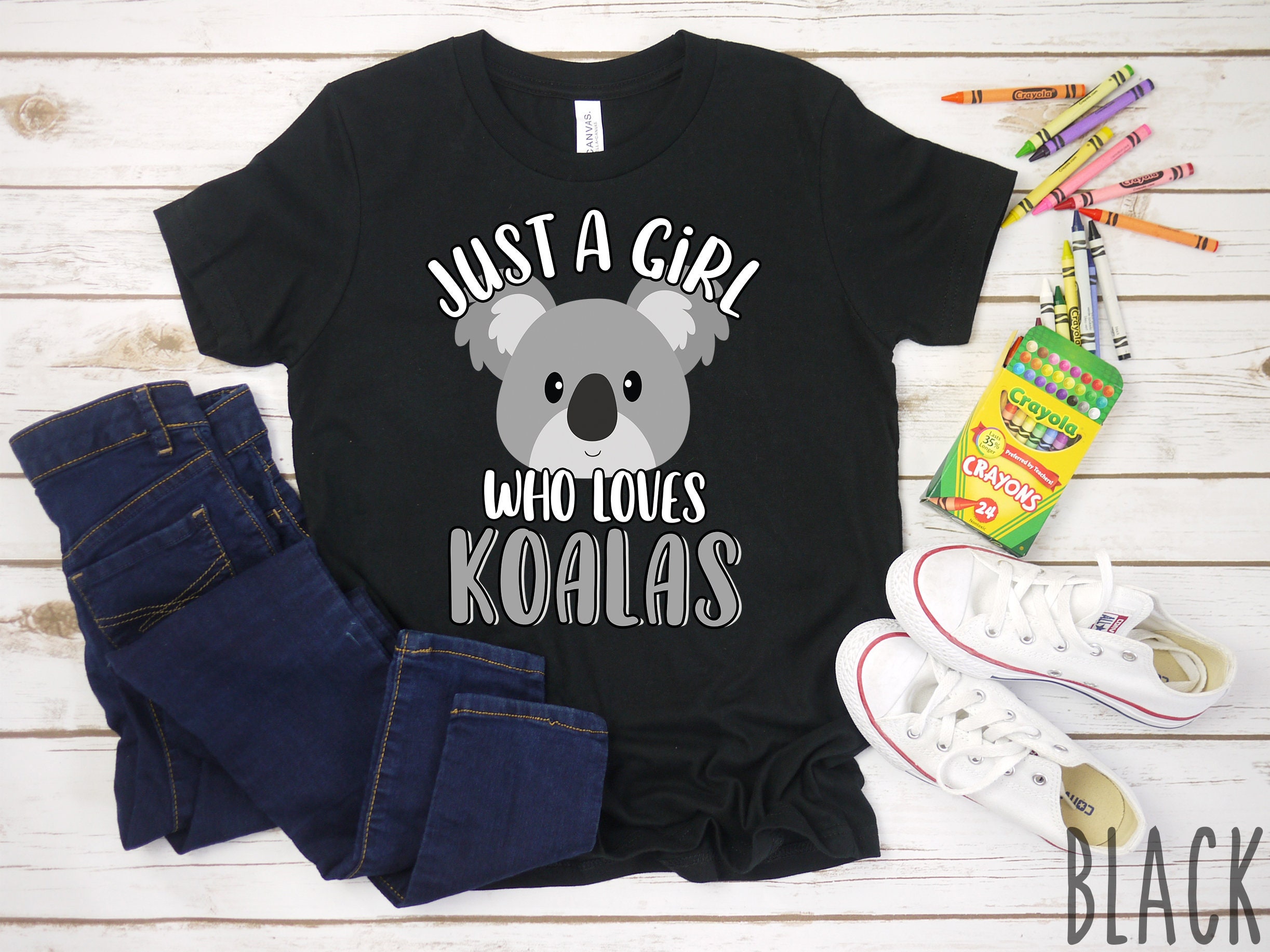 Discover Just A Girl Who Loves Koalas Shirt, Cute Koala Bear Shirt