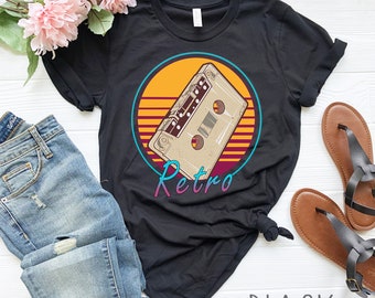 Cassette Tape T-Shirt | Retro Mix Tape Shirt | Tape Cassette Shirt | Retro Cassette Shirt | 80s Shirt | 80s Clothing | Retro Clothing