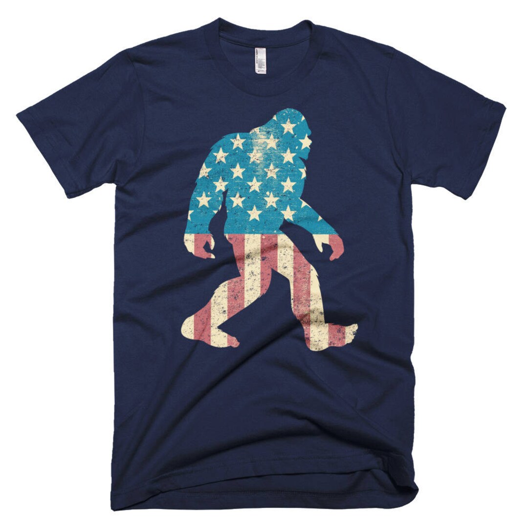 bigfoot american flag shirt