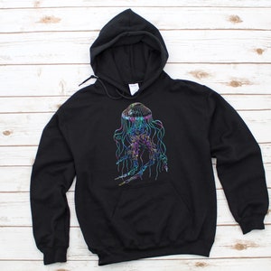 Jellyfish Hoodie | Psychedelic Hoodie | Psychedelic Clothing | Trippy Hoodie | Jelly Fish | Trippy Clothing | Ocean Sea Creature