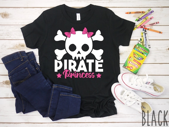 Pirate Princess Skull And Bones T-Shirt Pirate Princess Skull And Bones T-Shirt