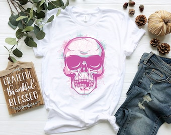 Pastel Goth Camisa / Camisa Estética / Camisa Cráneo Gótico / Pastel Cráneo Camisa / Regalo gótico / Regalo Punk / Grunge / Nu Goth Shirt / Pink Skull
