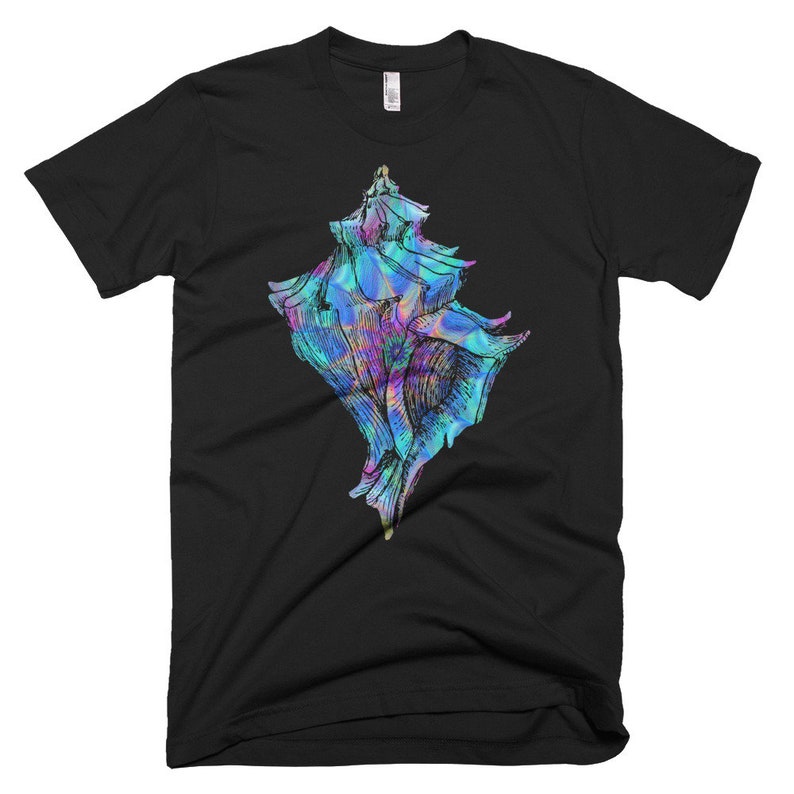 Magical Conch Shirt Psychedelic Shirt Trippy Shirt Conch Shell Shirt Psychedelic Clothing Trippy Shirt Surreal Shirt Ocean Tee image 1