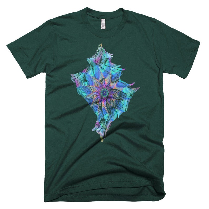 Magical Conch Shirt Psychedelic Shirt Trippy Shirt Conch Shell Shirt Psychedelic Clothing Trippy Shirt Surreal Shirt Ocean Tee image 3