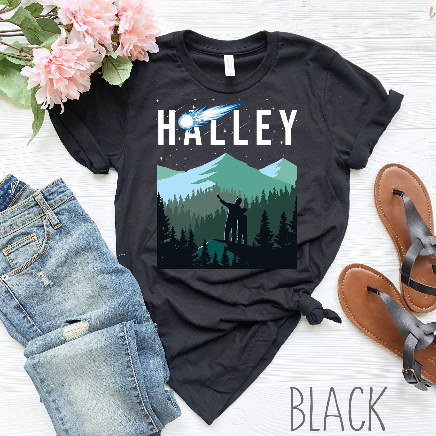 Halley's Comet Shirt | Science Astronomy Shirt | Solar System Shirt | Night Sky Stars | Universe Shirt | Space Gift | Stargazer Shirt
