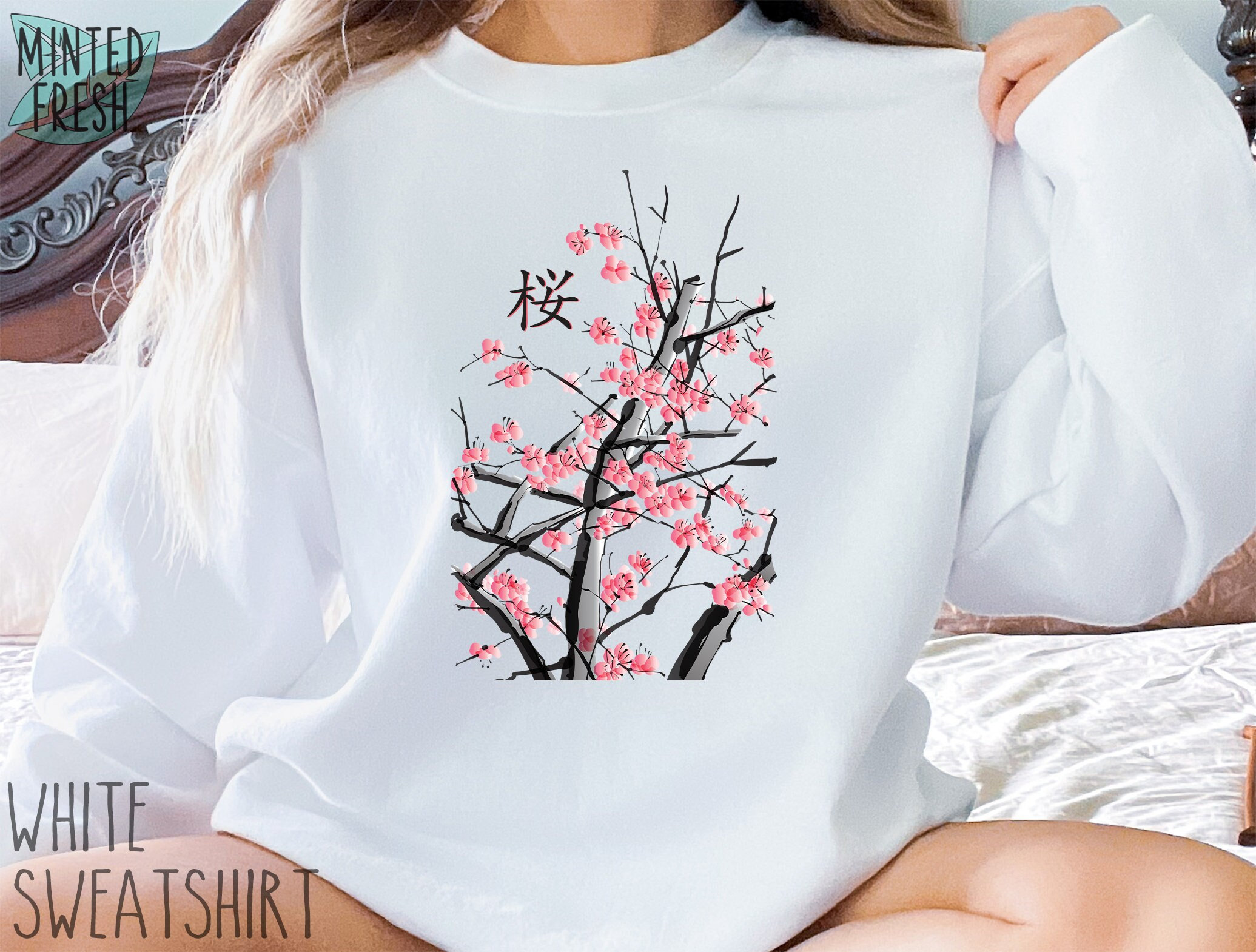 Sakura Cherry Blossom Sweatshirt, Cherry Blossom Hoodie