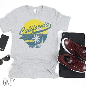California T-Shirt | West Coast Shirt | California State T-Shirt | Retro California Shirt | Vintage California | California Gift | Cali Tee image 2