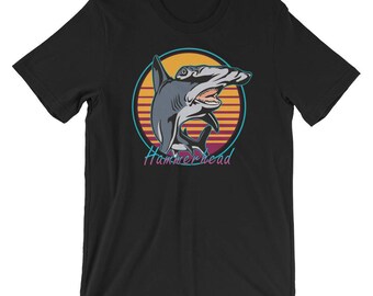 Hammerhead Shark T-Shirt | Retro 80s Shirt | Shark T-Shirt | 80s Clothing | Retro Clothing | Shark Week T-Shirt