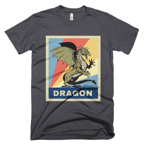 Retro Dragon Shirt Winged Dragon Dragon 