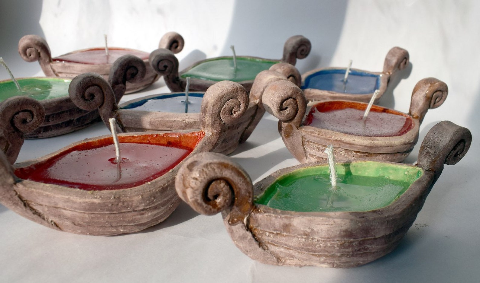 Boat candles set of 9 reusable Etsy