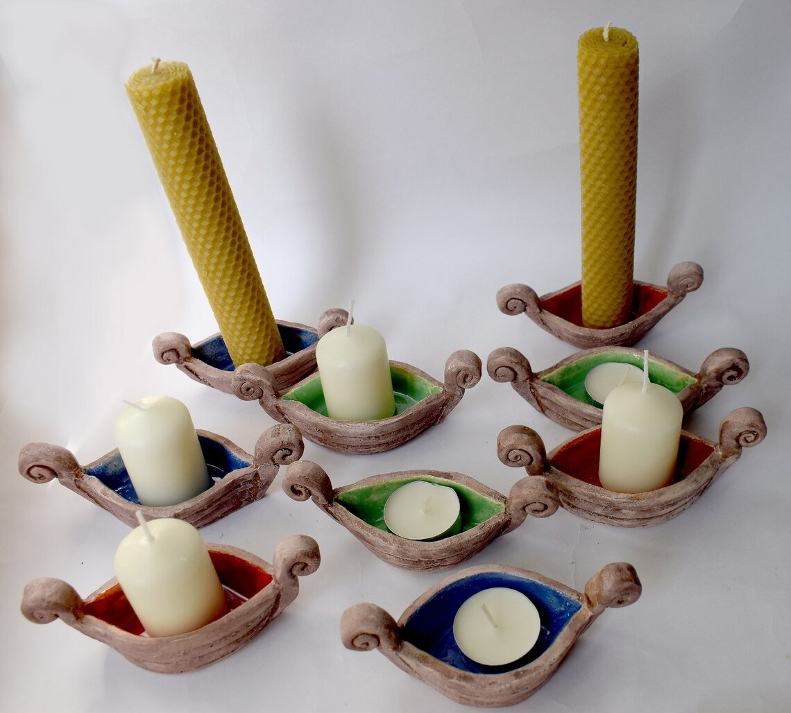 Boat candles set of 9 reusable Etsy