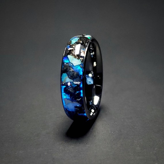 Megalodon Meteorite Glow Ring the Second Don 6mm Etsy UK