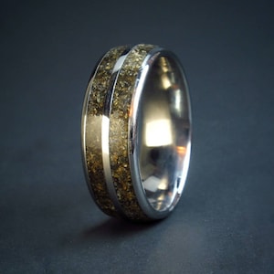 Tyrannosaurus Rex VS Triceratops: Authentic Dinosaur Bone Fossil Ring