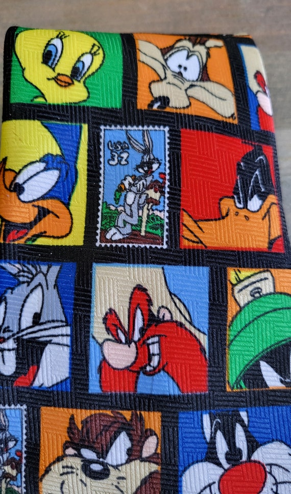 1997 Looney Tunes Stamp Collection Vintage Necktie - image 4