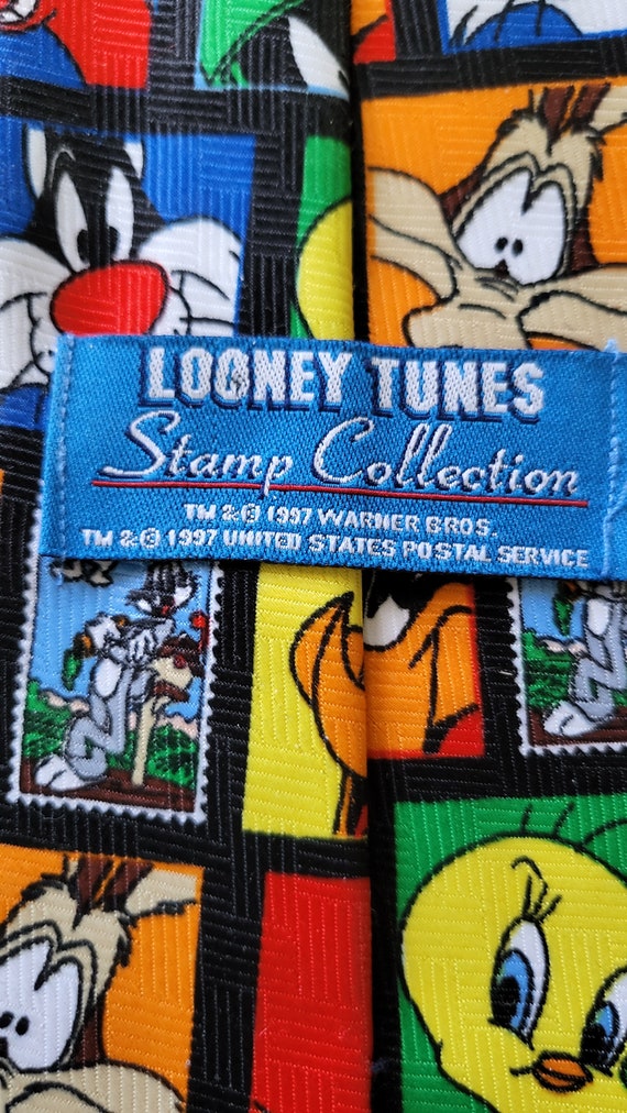 1997 Looney Tunes Stamp Collection Vintage Necktie - image 5
