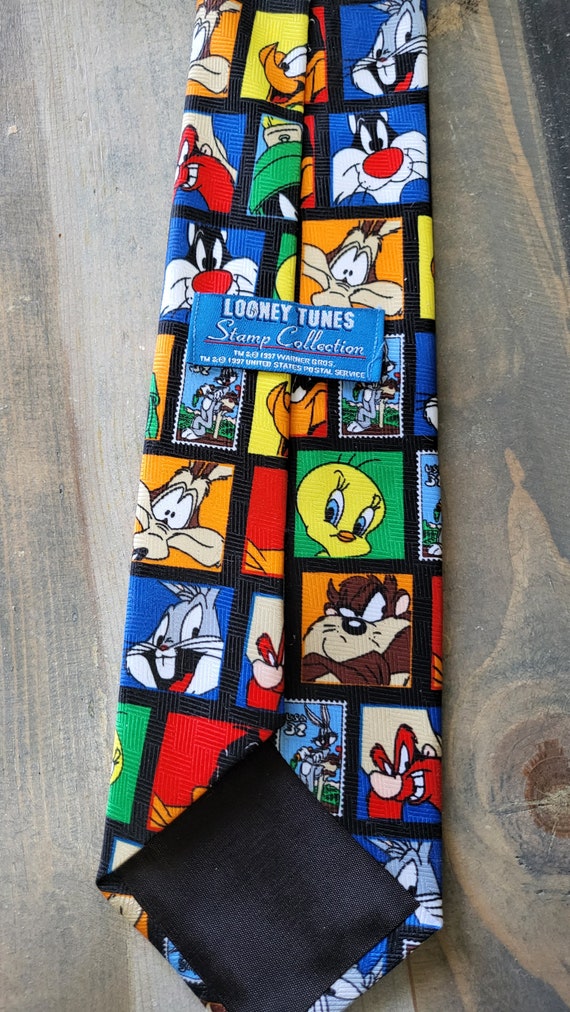 1997 Looney Tunes Stamp Collection Vintage Necktie - image 1