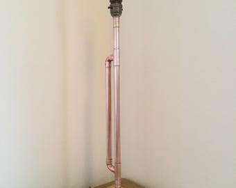 Hand made Industrial style copper pipe table / desk lamp.