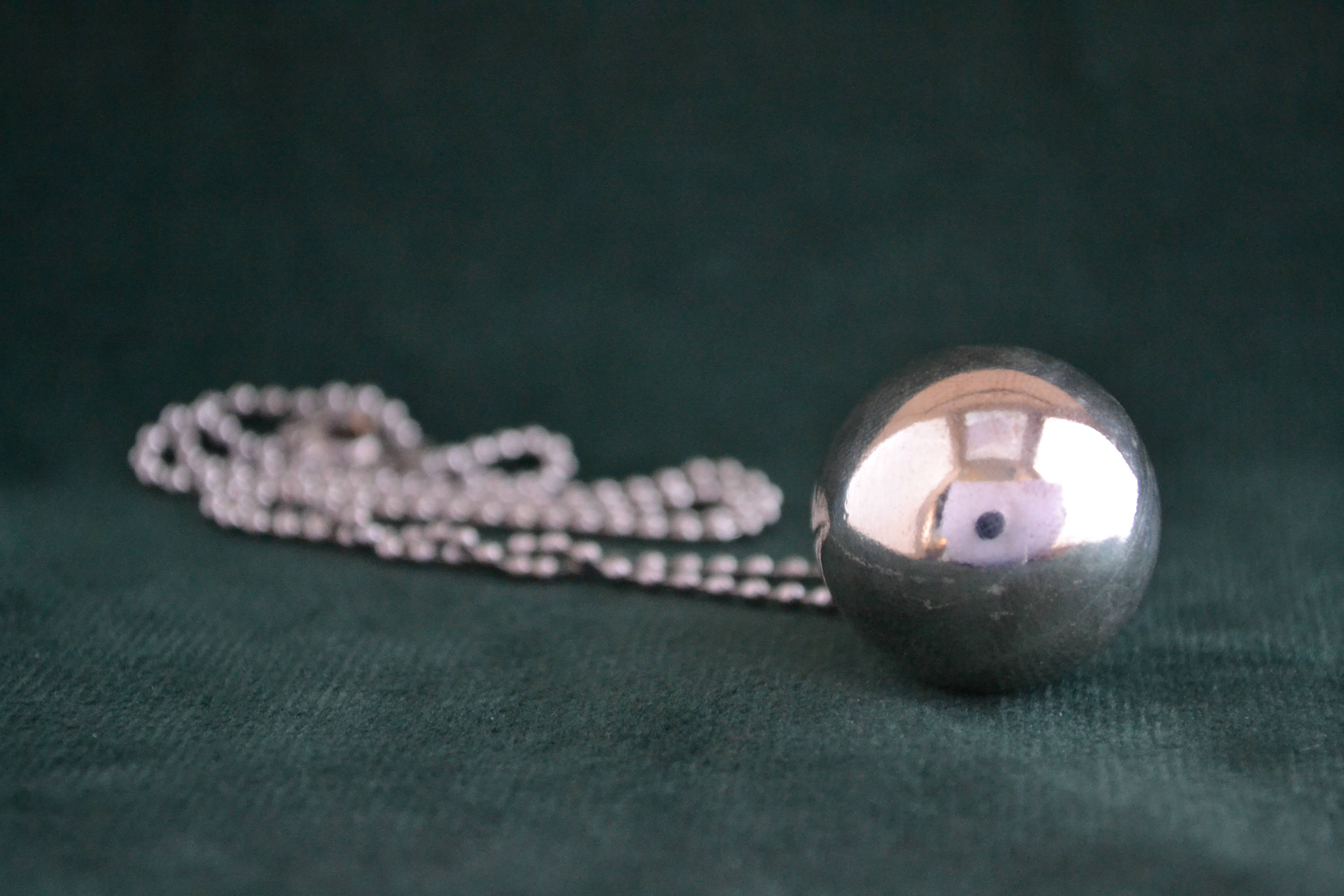 Sterling Silver Ball Pendant Silver Sphere Pendant Handmade Ball