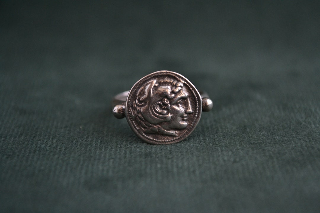 Alexander the Great Ring, Sterling Silver Ring With Ancient Greeks, 925