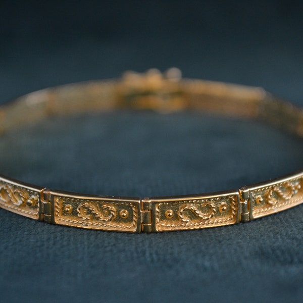 22K Gold-plated Byzantine Bracelet, Medieval Bracelet for Women, Greek Artisan Jewelry,