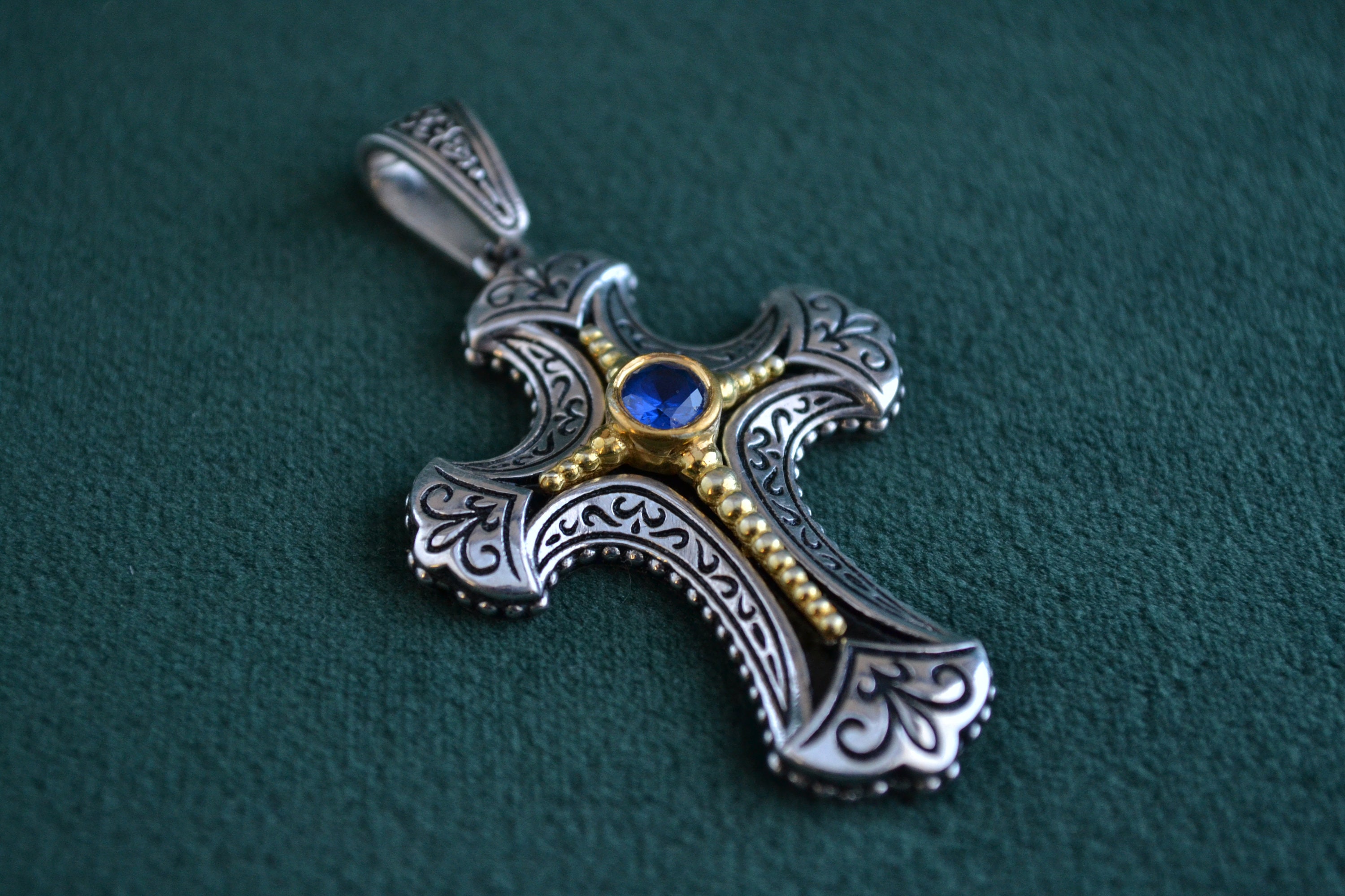 Konstantino Gold and Silver Cross - Etsy