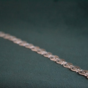 Silver Meander Bracelet, Ancient Greek Sterling Silver Bracelet, Archaic Bracelet, Spiral Bracelet, Modern Greek Bracelet, Greek Jewelry image 4