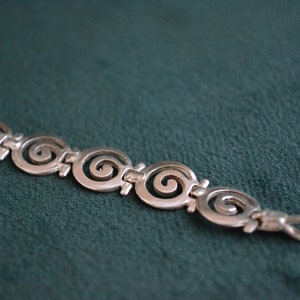 Silver Meander Bracelet, Ancient Greek Sterling Silver Bracelet, Archaic Bracelet, Spiral Bracelet, Modern Greek Bracelet, Greek Jewelry image 3