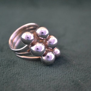 Handmade Sterling Silver Ring, Silver Balls Ring, Unique Gift