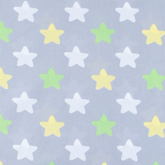 Grey Cotton Fabric With Stars Stars Fabric Celestial Fabric | Etsy