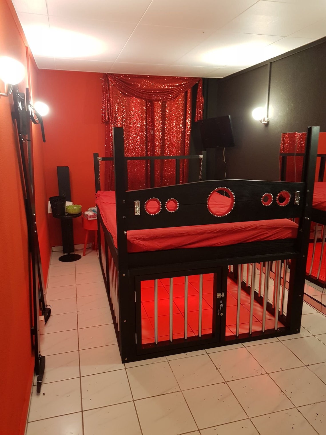 Bedroom Bondage Bed Sex Furniture Bdsm Fetish Furniture Etsy