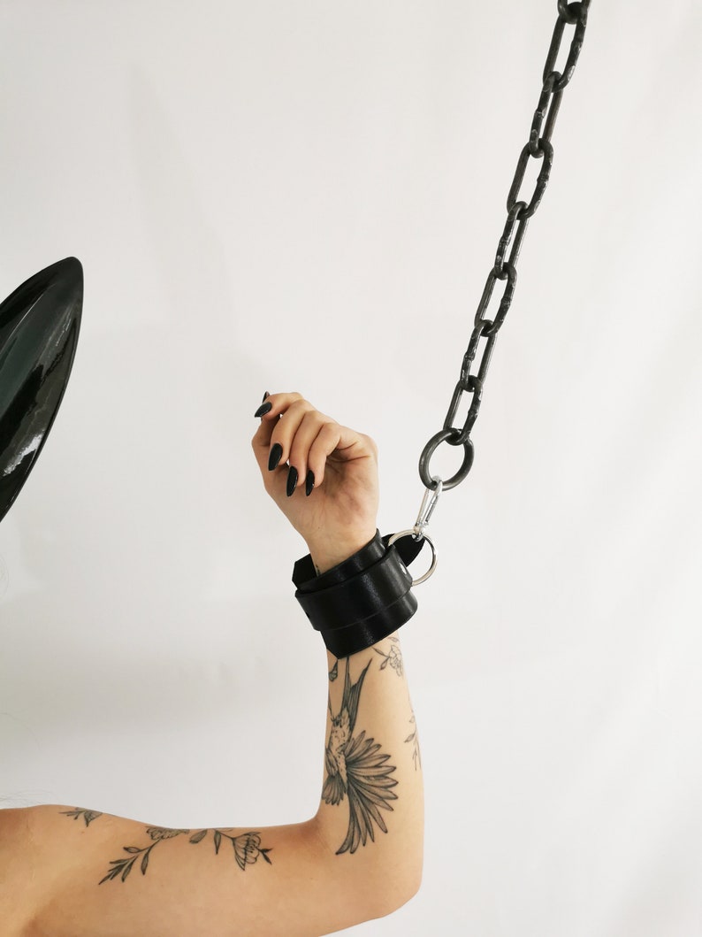 Metal BDSM Spreader Wooden Bar With Leather Handcuffs and - Etsy