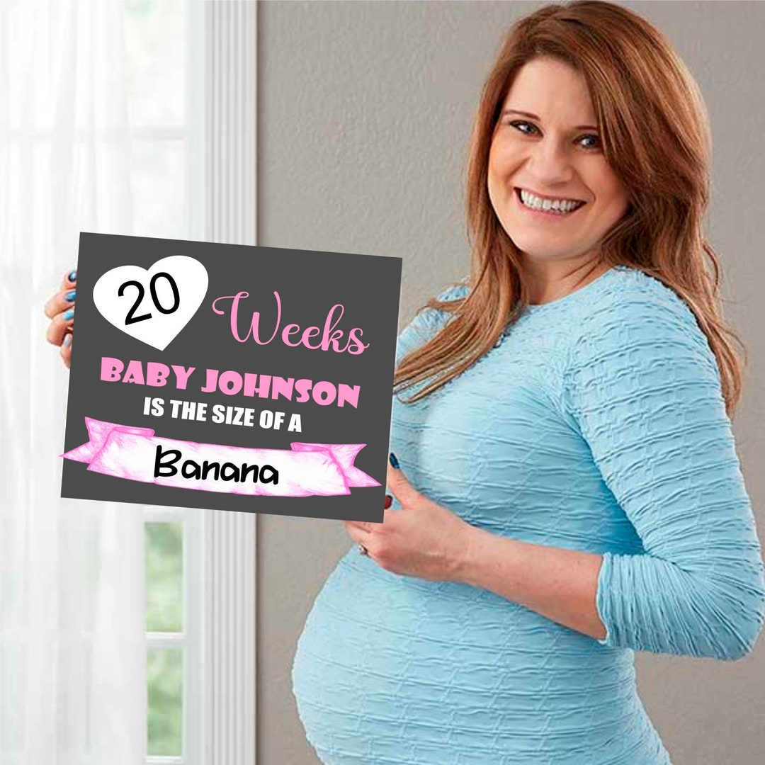 Pregnancy Countdown Calendar Personalized Dry Erase Sign & Etsy