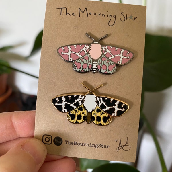 Garden Tiger Moth Enamel Pin